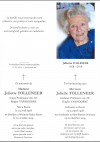 En souvenir de Juliette Tolleneer 1928-2019
